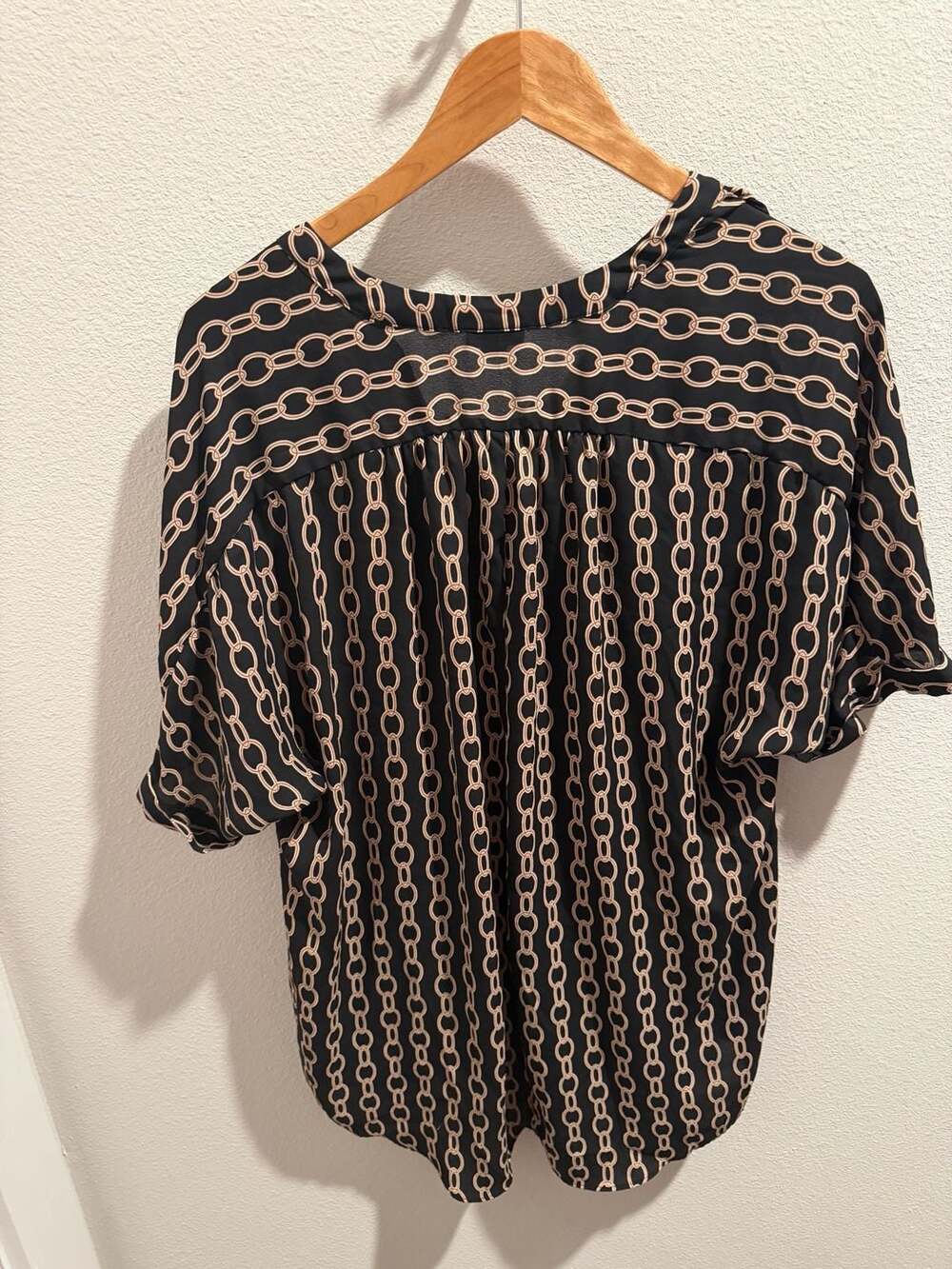 Worthington Women's Chain Print V-Neck Blouse XXL - Picture 3 of 3